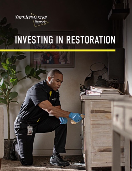 ServiceMaster Restore Franchise Overview - 9-page PDF showing the cover plus two interior pages